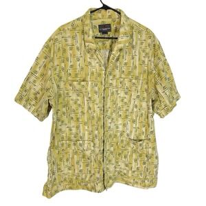 Elite Series XL Yellow Tactical Button Down Shirt Sand Print Safari Gorpcore